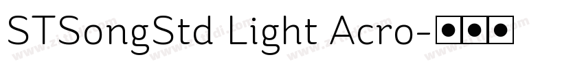 STSongStd Light Acro字体转换